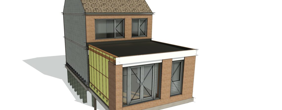 verbouwen woning wervershoof bouwtekening 3D