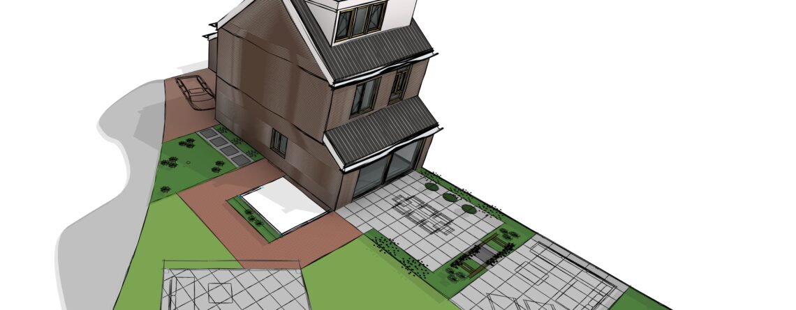 tuintonwerp woning oegstgeest nederland