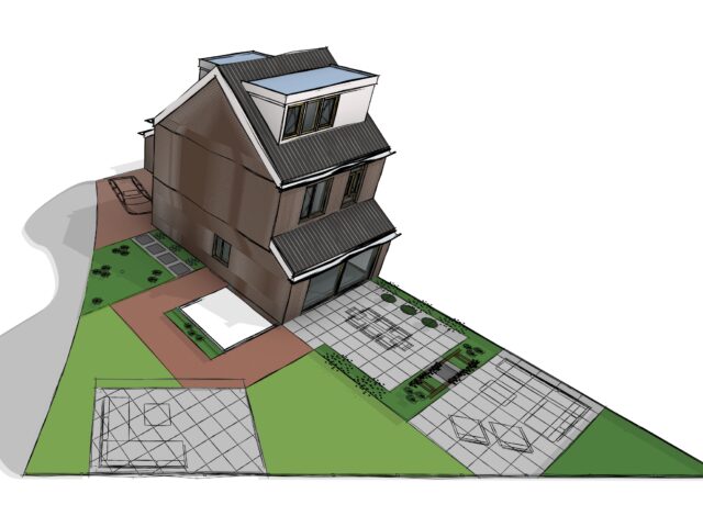 tuintonwerp woning oegstgeest nederland